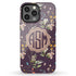 Watercolor Flowers Personalized Monogram iPhone Case